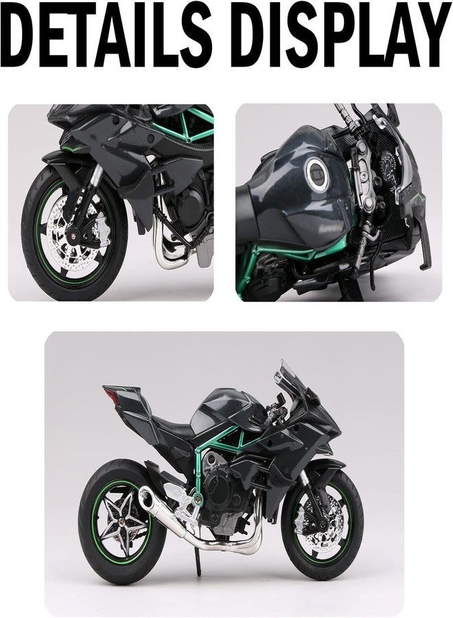 Bestie toys نموذج دراجة نارية مصبوب من المعدن من بيستي تويز، مناسب لنينجا H2R، نموذج دراجة نارية واقعي، بمقياس 1:12، لعبة دراجة نارية للأطفال أو لهواة الجمع، هدية مثالية للأصدقاء والشباب، متعدد الألوان - Image 4